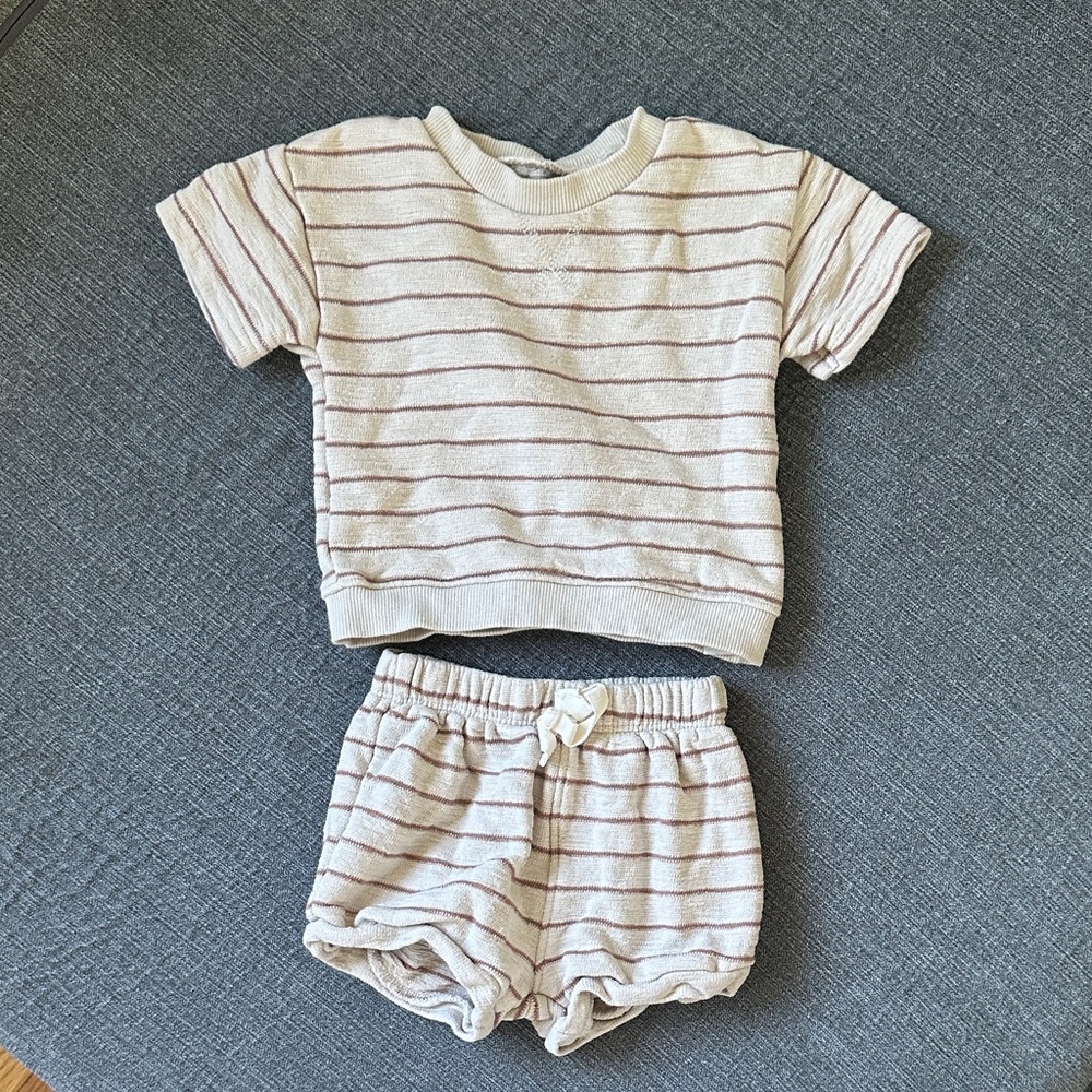 Striped Short Sleeve Top and Shorts Set from Carter’s Little Planet